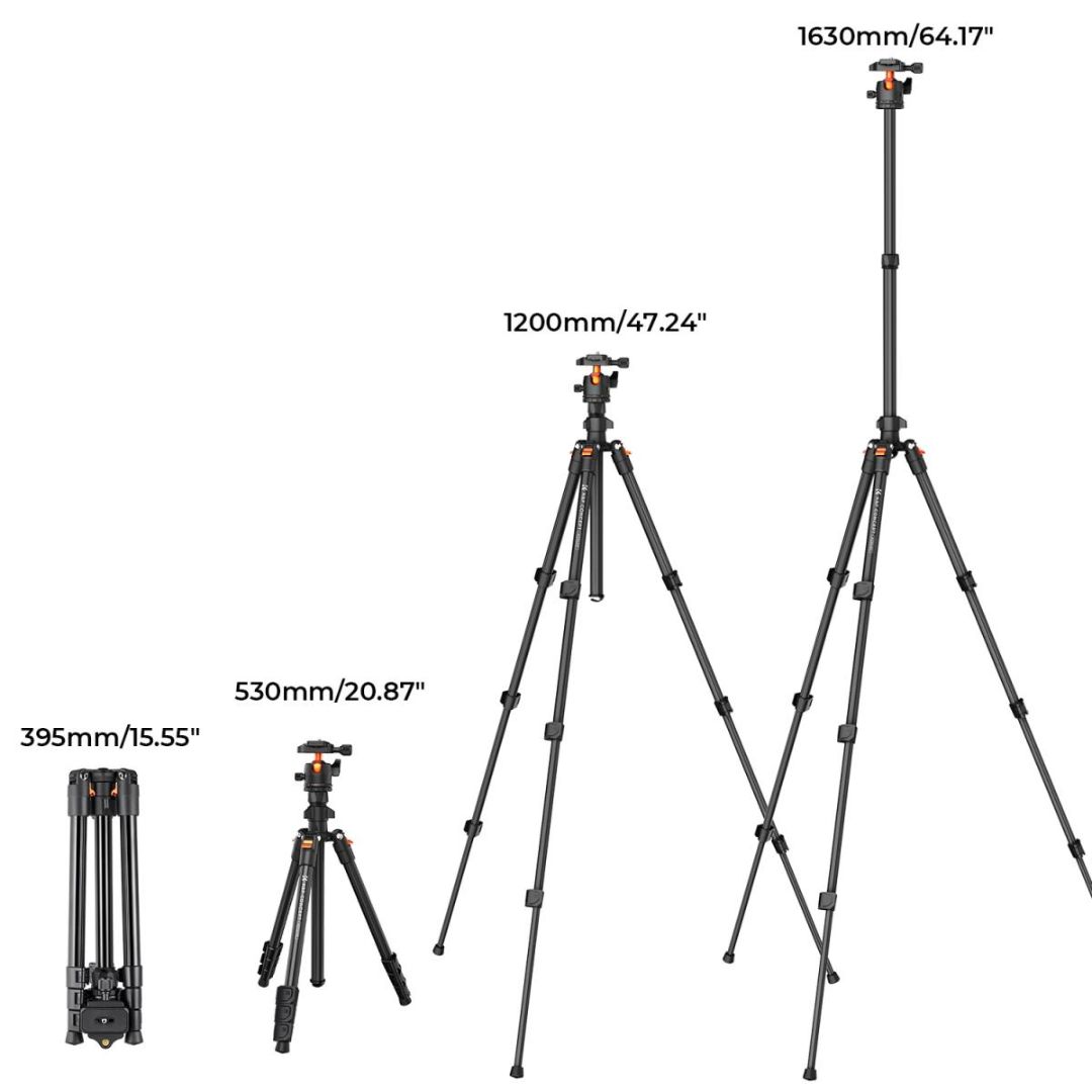 K&F Concept Vlog Travel Tripod Compact Flexible & Portable KF09.101V1 - 4